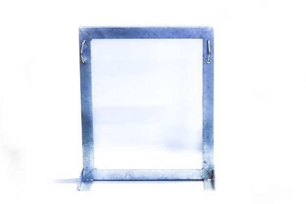 Square Wall Mount Brackets, 400mm Offset, 32-60mm, Two Clamp, Galvanised