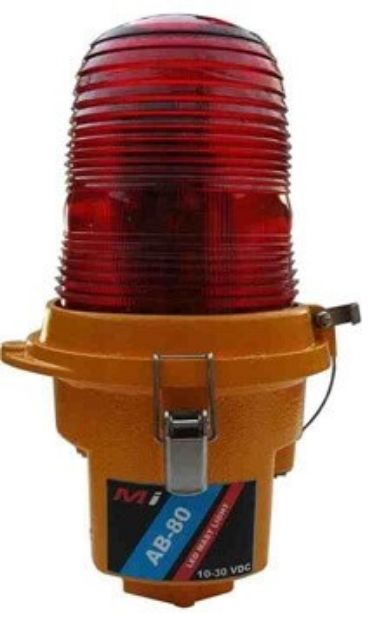Micro Instruments LED Aircraft Beacon, RED, Tempered Glass, Aluminium Body, 10-30 VDC