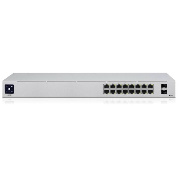 Ubiquiti UniFi 16 Port Gigabit 8 PoE 42W Switch 2SFP | USW-16-POE
