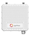 Ligowave PTMP RapidFire 600 Mbps Carrier Subscriber Unit with N-Type connectors.