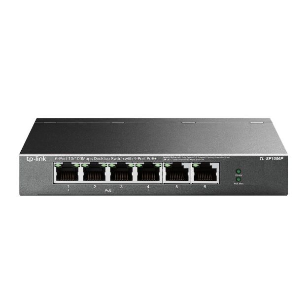 TP-Link 6-Port 10/100 Mbps PoE+ Desktop Switch | TL-SF1006P