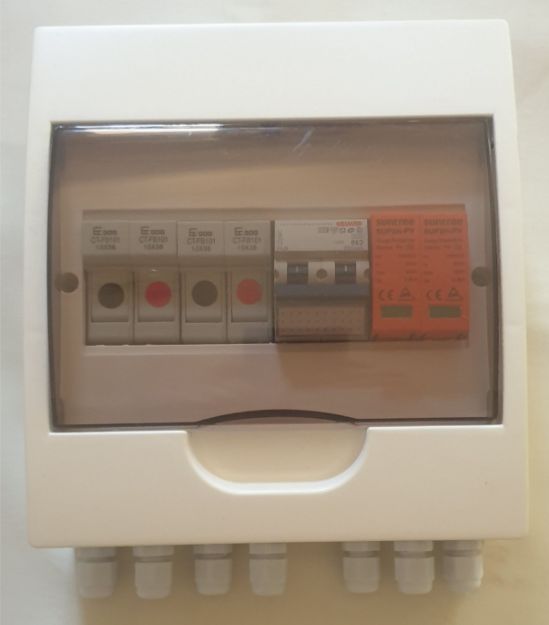Acconet 250V Protection Box 2 Inputs 1 Outputs 50A Isolator 10A fuses