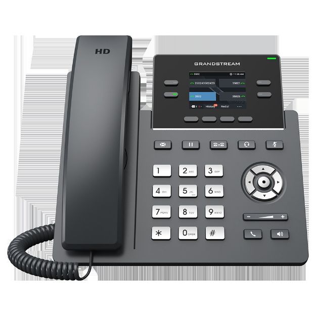 Grandstream 2-Line Carrier Desk Phone 2x Gigabit Ethernet ports, Supports POE