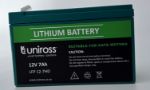 Uniross 12.8V 7Ah (89.6Wh) High Draw LiFEPO4  Battery | UR-BAT-LiFePO4-12-7HD