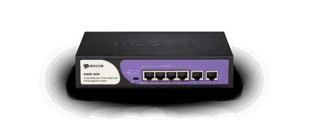 BDCOM 4-Port 100M Unmanaged PoE Switch (4-Port PoE + 2-Port 100M RJ45) 60W PoE Budget
