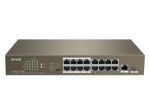 Tenda 16-Port Fast Ethernet Switch with 16-Port PoE | TEF1118P-16-150W